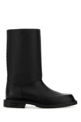 Men's Pebbled Calf Leather Boot Black