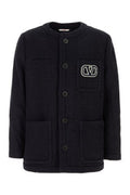 Men's Cotton-Viscose Blend Jacket Navy Polyamide