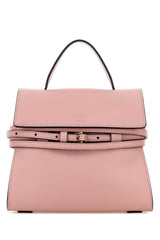 Women's Tie Me Top Handle Bag Pink Ovine Leather