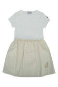 Boys' Cotton-Blend A-Line Dress Cream Lower Edge