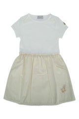 Boys' Cotton-Blend A-Line Dress Cream Lower Edge