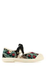 Women's Embroidered Canvas Bay By Slip Ons Nerofiorimulticolorivoryivory Sneaker