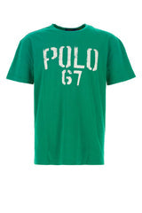 Men's Logo-Embroidered Cotton T-Shirt Green