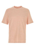 Men's Linen Blend T-Shirt Pink Cotton