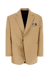 Men's Anello Blazer Beige Wool Polyester Blazers