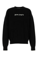 Men's Merino Wool Blend Sweater Black Nylon
