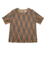 Boys' Madeline B Chk Sweater Beige Cotton