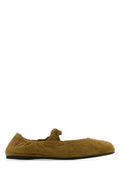 Women's Ballet Flat Green Suede