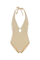 Women's Swimsuit Beige Nylon Elastane Swimwear
