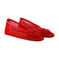 Ganni Jenny Flower Ballet Flat — Red