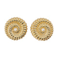 Self-Portrait Pearl Shell Earrings — Gold