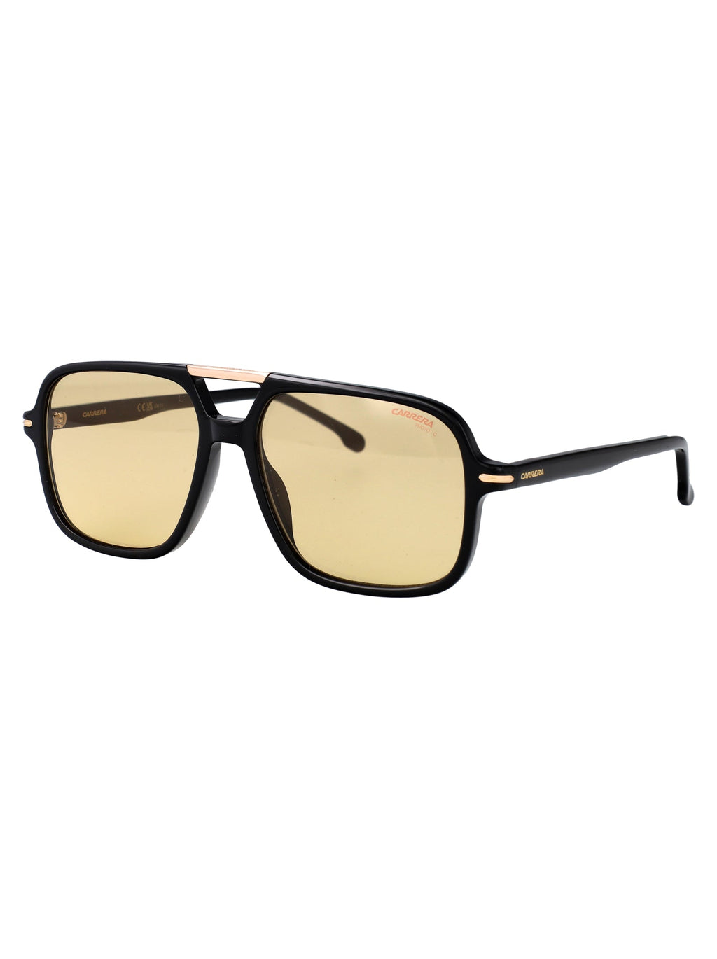 Carrera 350-S 71c Black Yellow Acetate Sunglasses