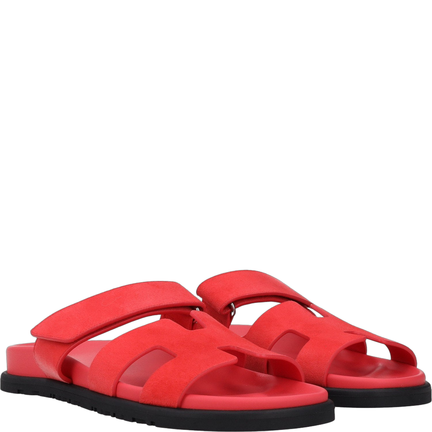 Hermès Chypre Sandals — Vermilion Pink