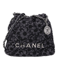 Chanel 22 Mini Denim Shoulder Bag — Black