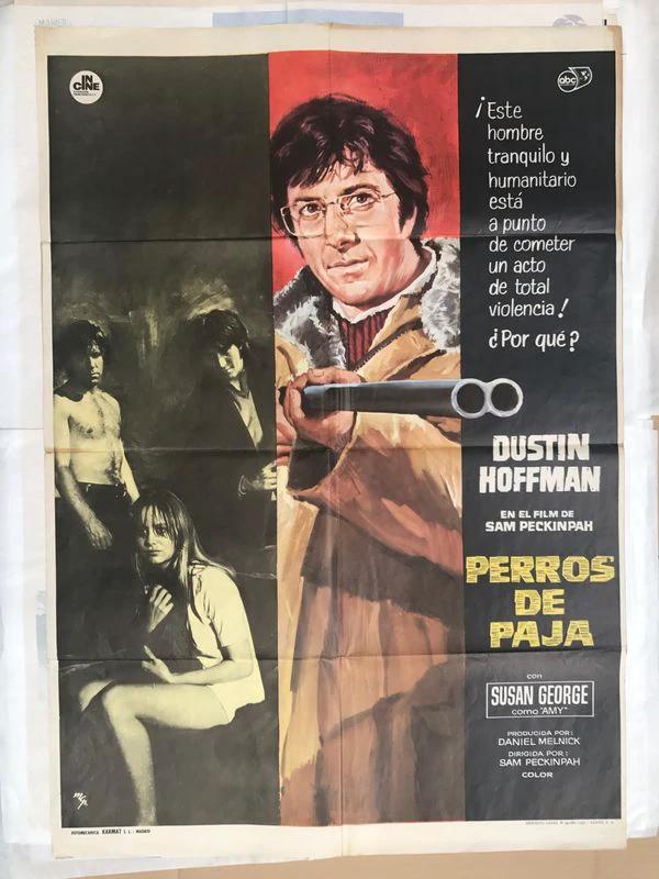CARTEL DE CINE-PERROS DE PAJA DE 1971-MEDIDAS: 100 X 70 CM. 100% ORIGINAL