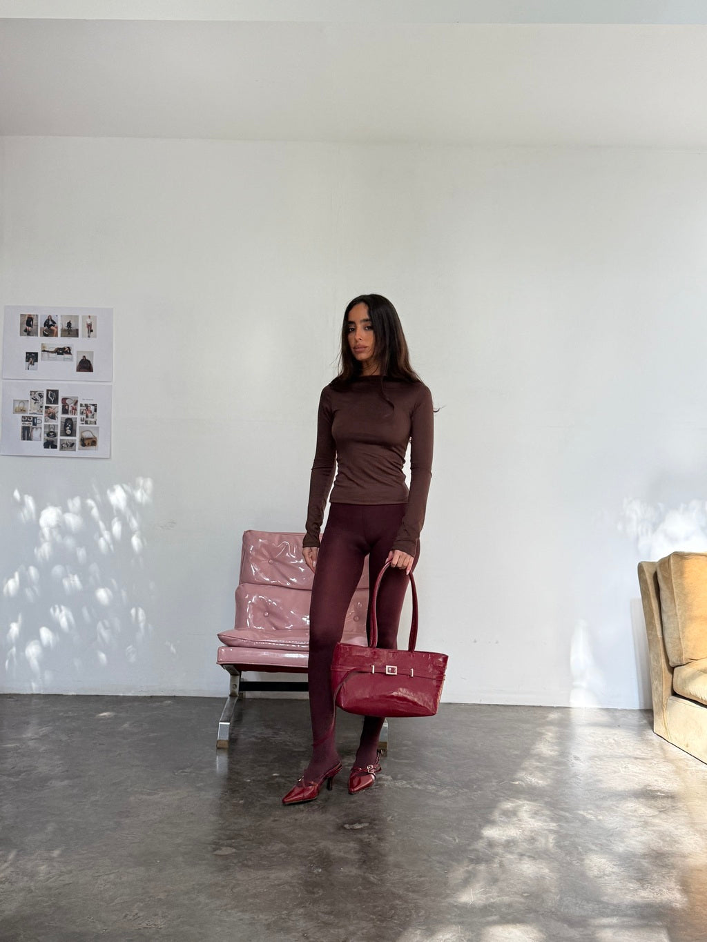 BOLSO ESSENTIAL EAST-WEST | CHERRY