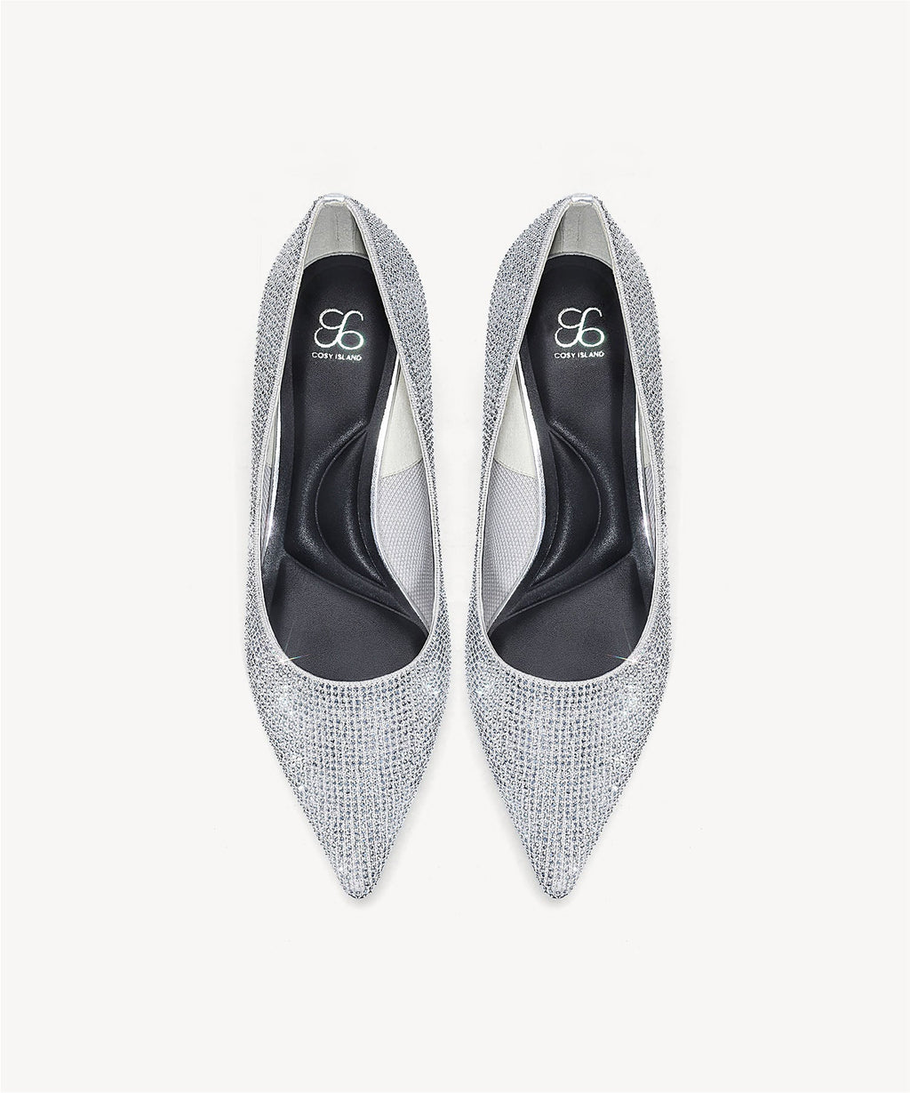 EternalPace Diamond Pointed Toe Heeled Pump - Low Heeled