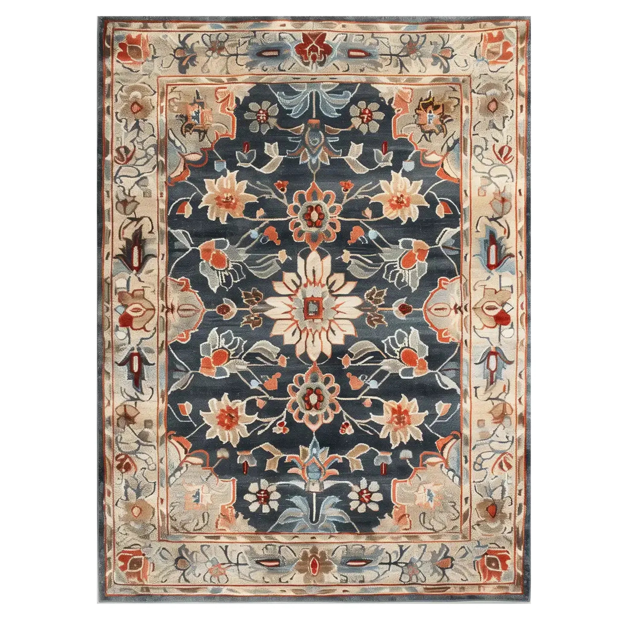 Imperial Garden Hand Tufted Wool Rug - Blue