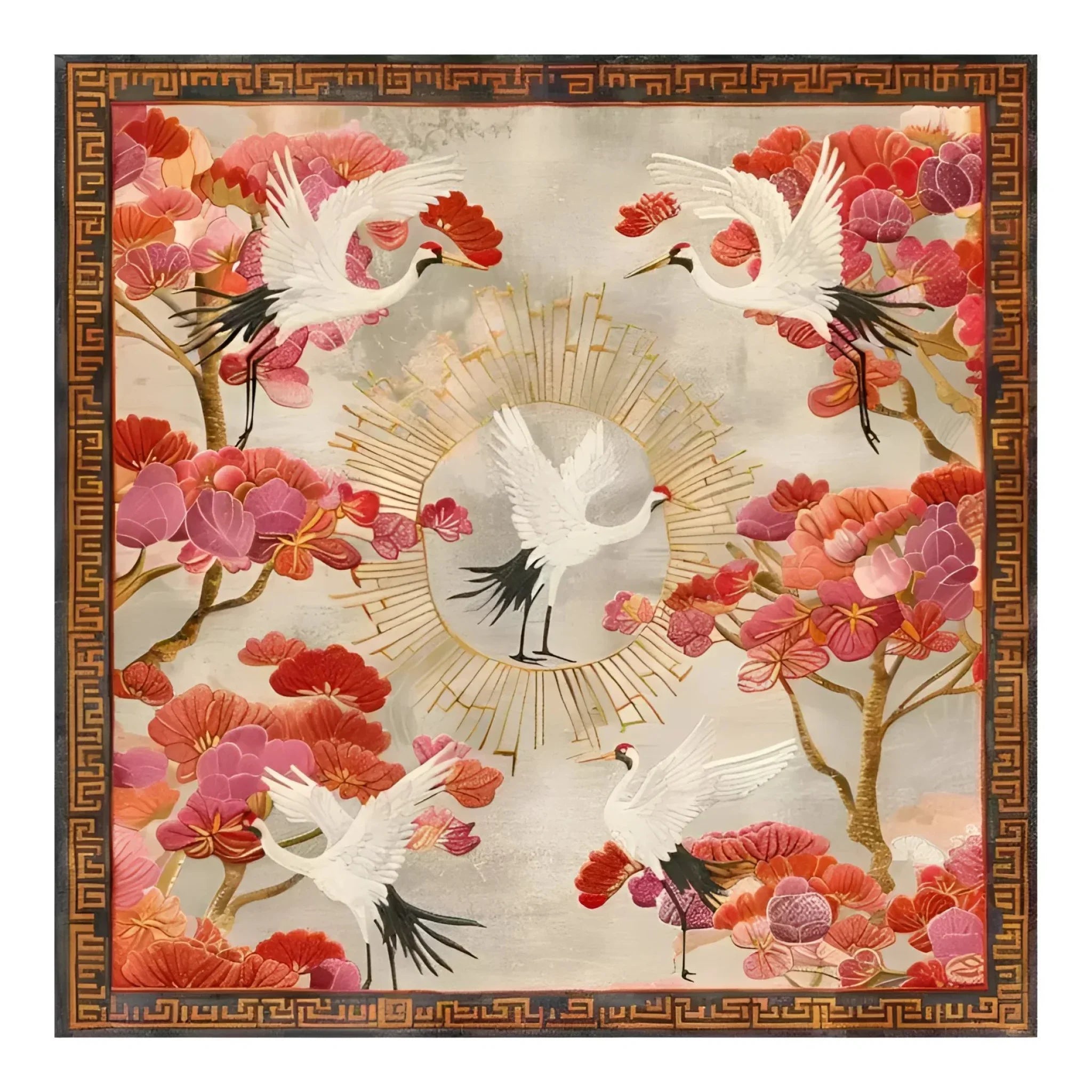 Imperial Iconography Square Hand Tufted Wool Rug