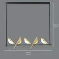 ArtZ® Love Birds Chandeliers - 5 Birds In A Row