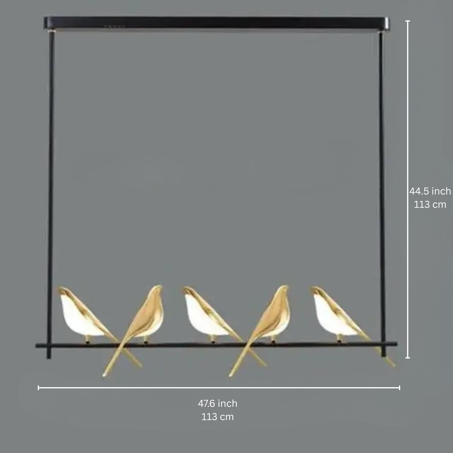 ArtZ® Love Birds Chandeliers - 5 Birds In A Row