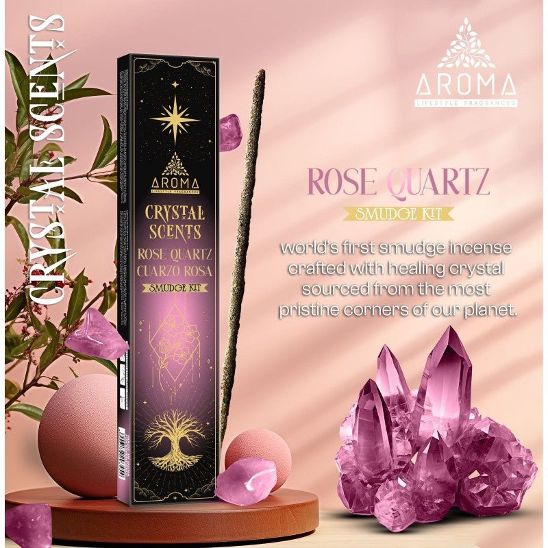 Rosenquarz-Räucherstäbchen – Crystal Scents Aroma