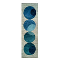 Indigo Orbit Hand Tufted Wool Rug Runner