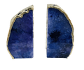 Indigo Plated Agate Bookends