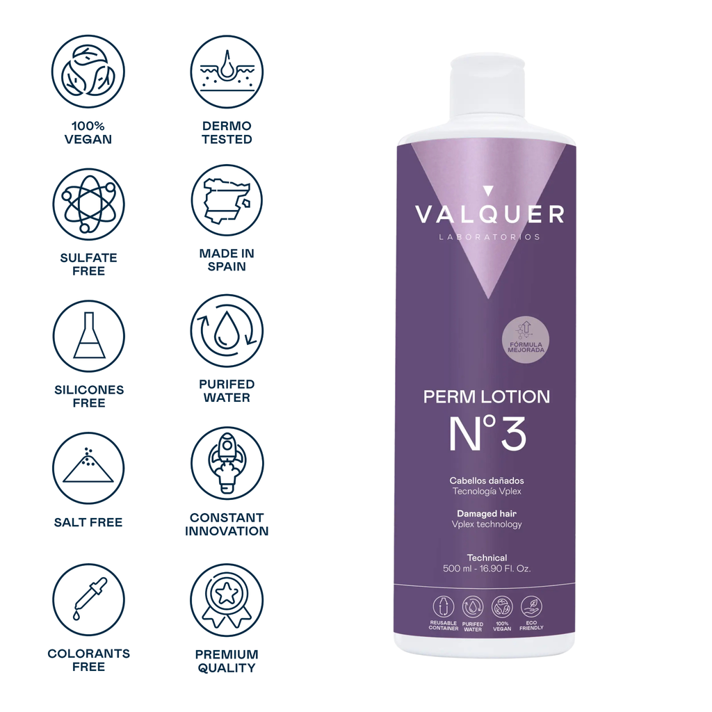 Líquido para permanente Nº3 (Cabello Dañado) - 500 ml