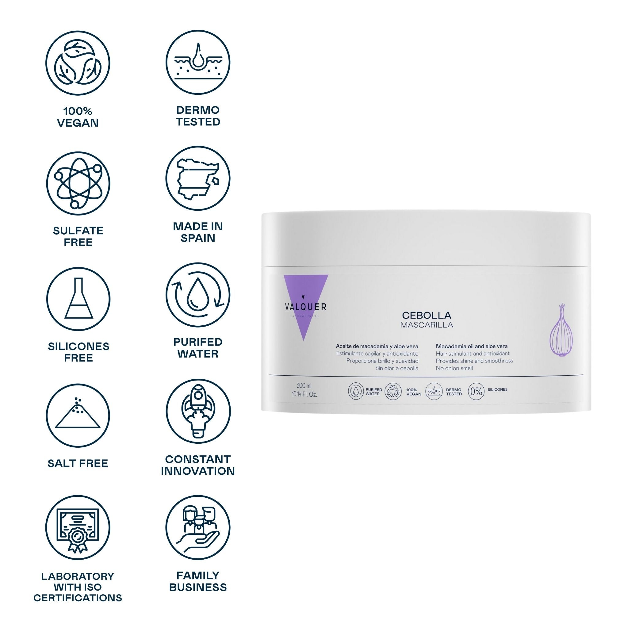 Mascarilla capilar de cebolla - 300 ml