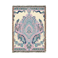 Intricate Floral and Serpentine Woven Blanket