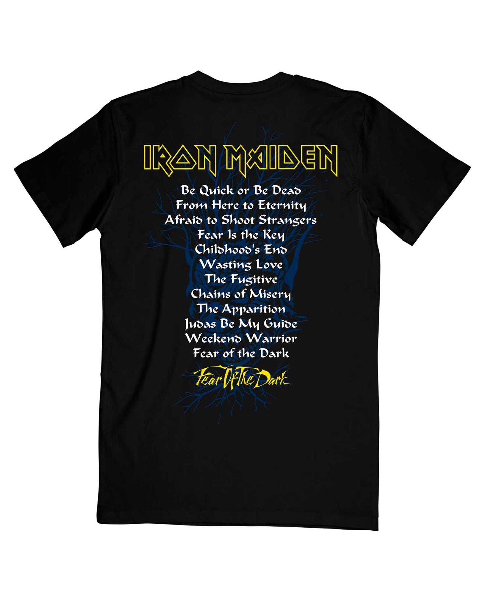 Iron Maiden - Camiseta "Fear of the Dark Album Tracklisting" Unisex