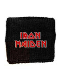 Iron Maiden - Muñequera de tela "Logo blanco y rojo"