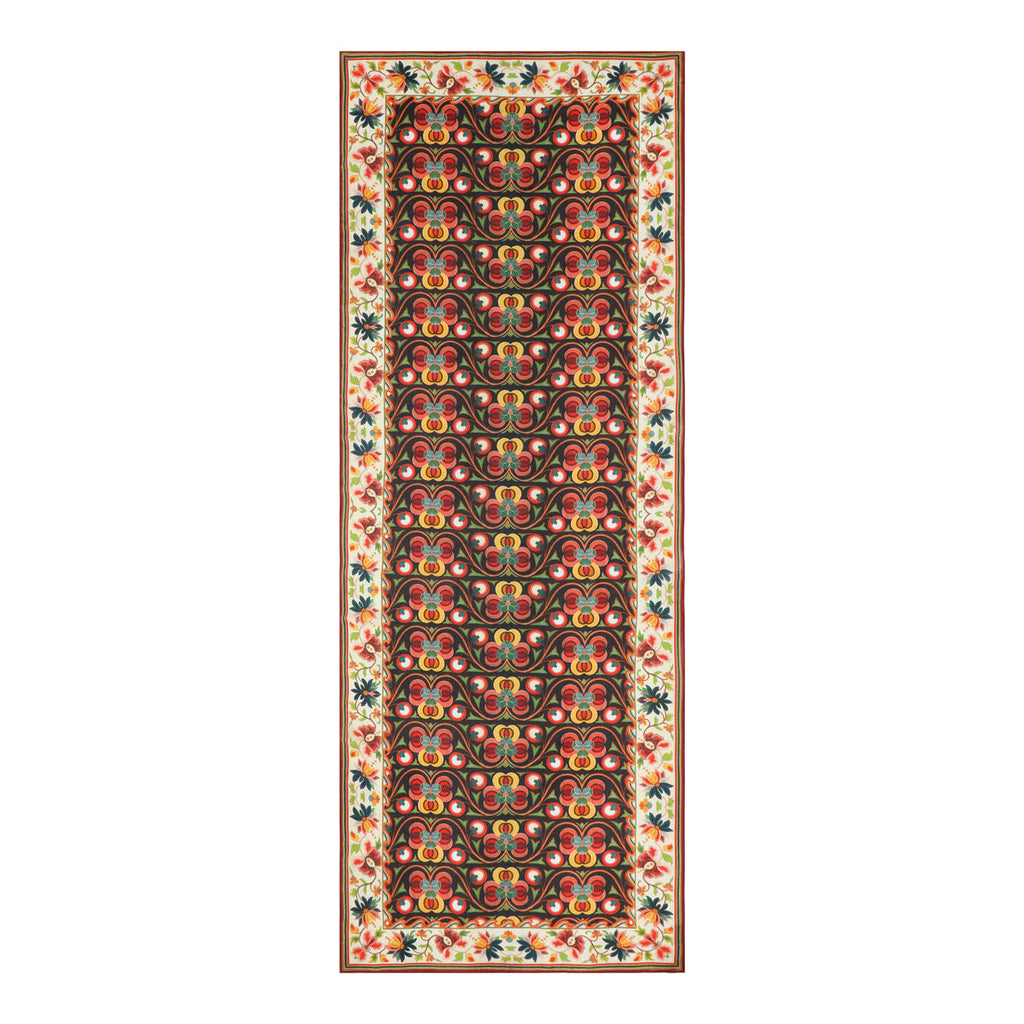 Floral Black Scarf – Isfahan Inspired Design - Saroyi