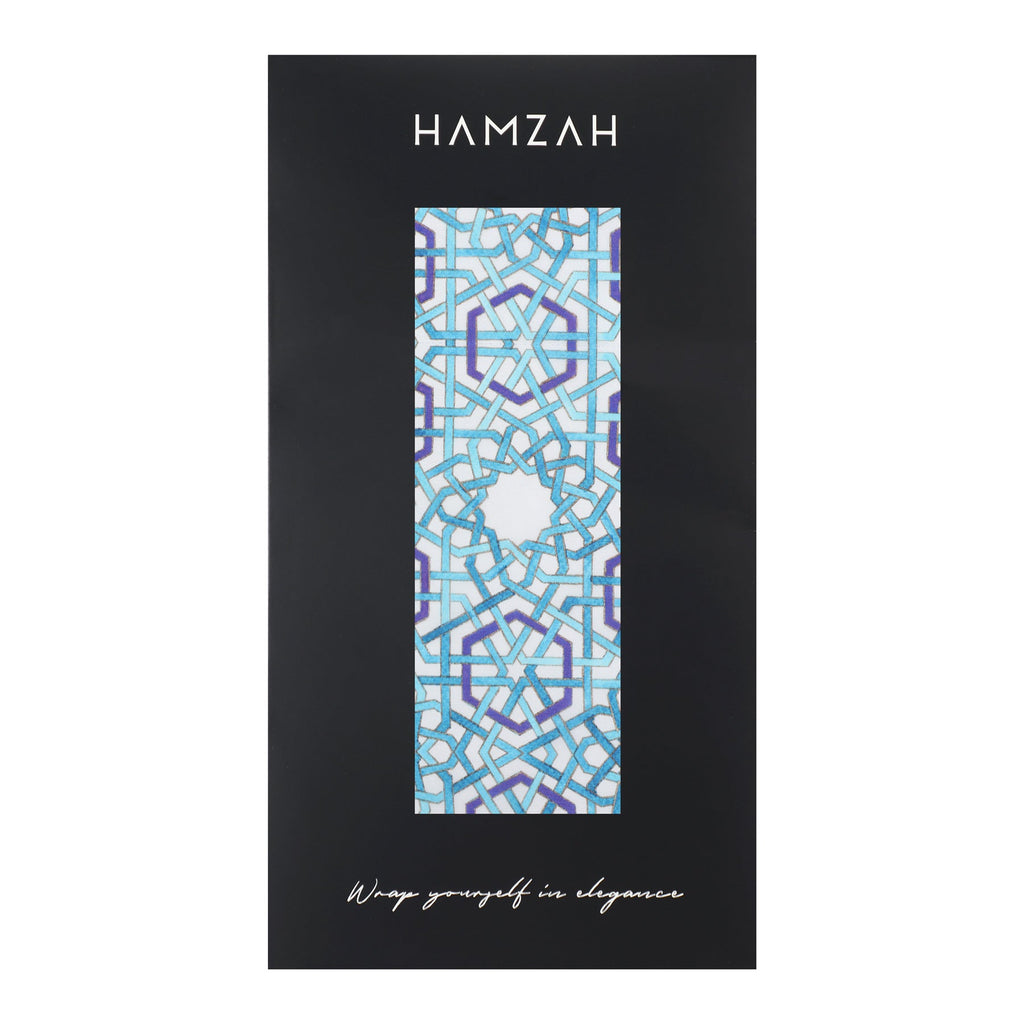 Islamic Motifs Silk Scarf Hijaz V1