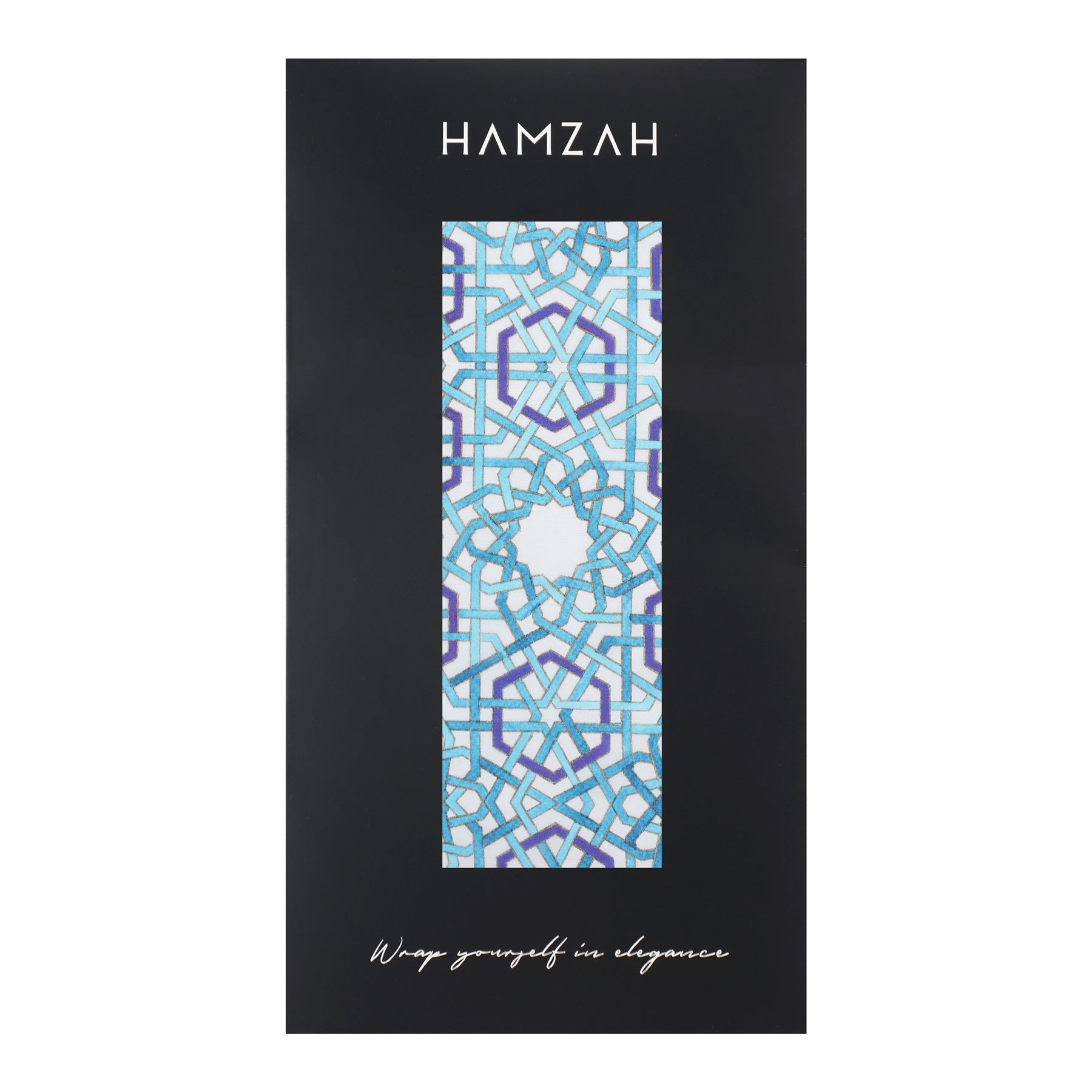 Islamic Motifs Silk Scarf Hijaz V1