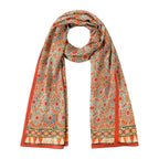 Orange Islamic Art-Inspired Scarf Zellige