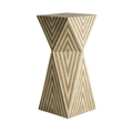 Ivory and Tan Stardom Bone Inlay Side Table