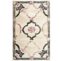 Ivory Bloom Border Hand Tufted Rug
