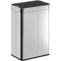 55L Touchless Sensor Bin with Soft-Close Lid, Stainless Steel, Silver