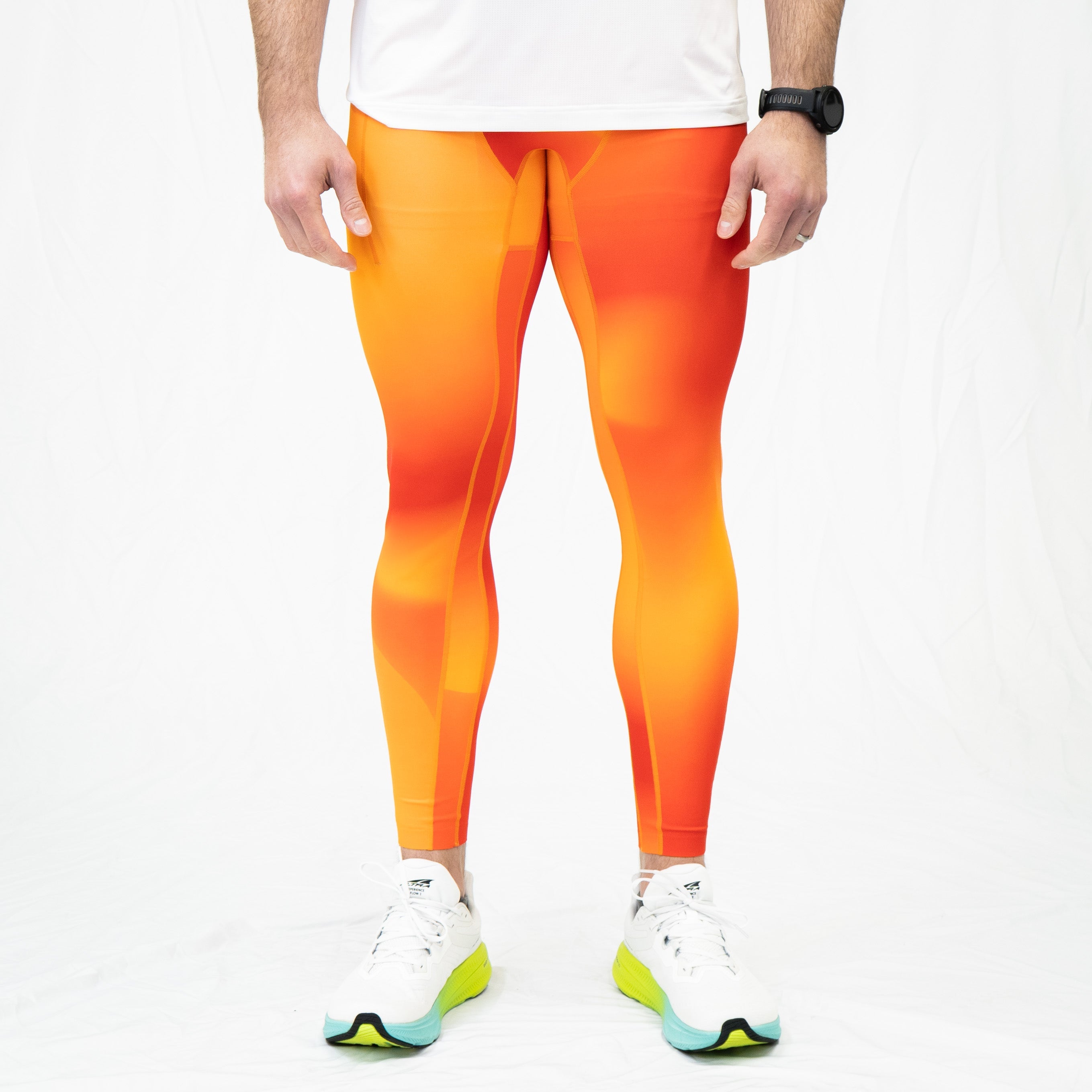Sprints Mens Flexion Max Compression  - Orange Crush