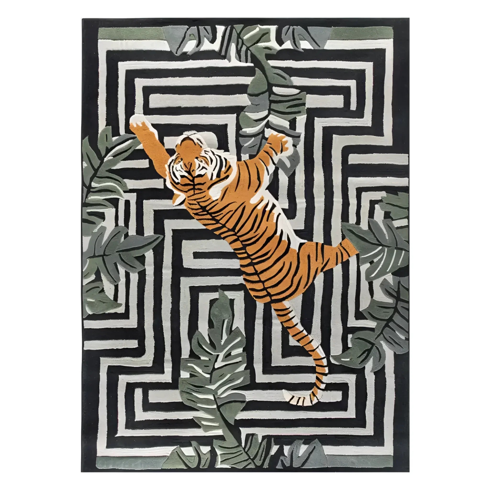 Jade Tiger Threshold Hand Tufted Wool Rug