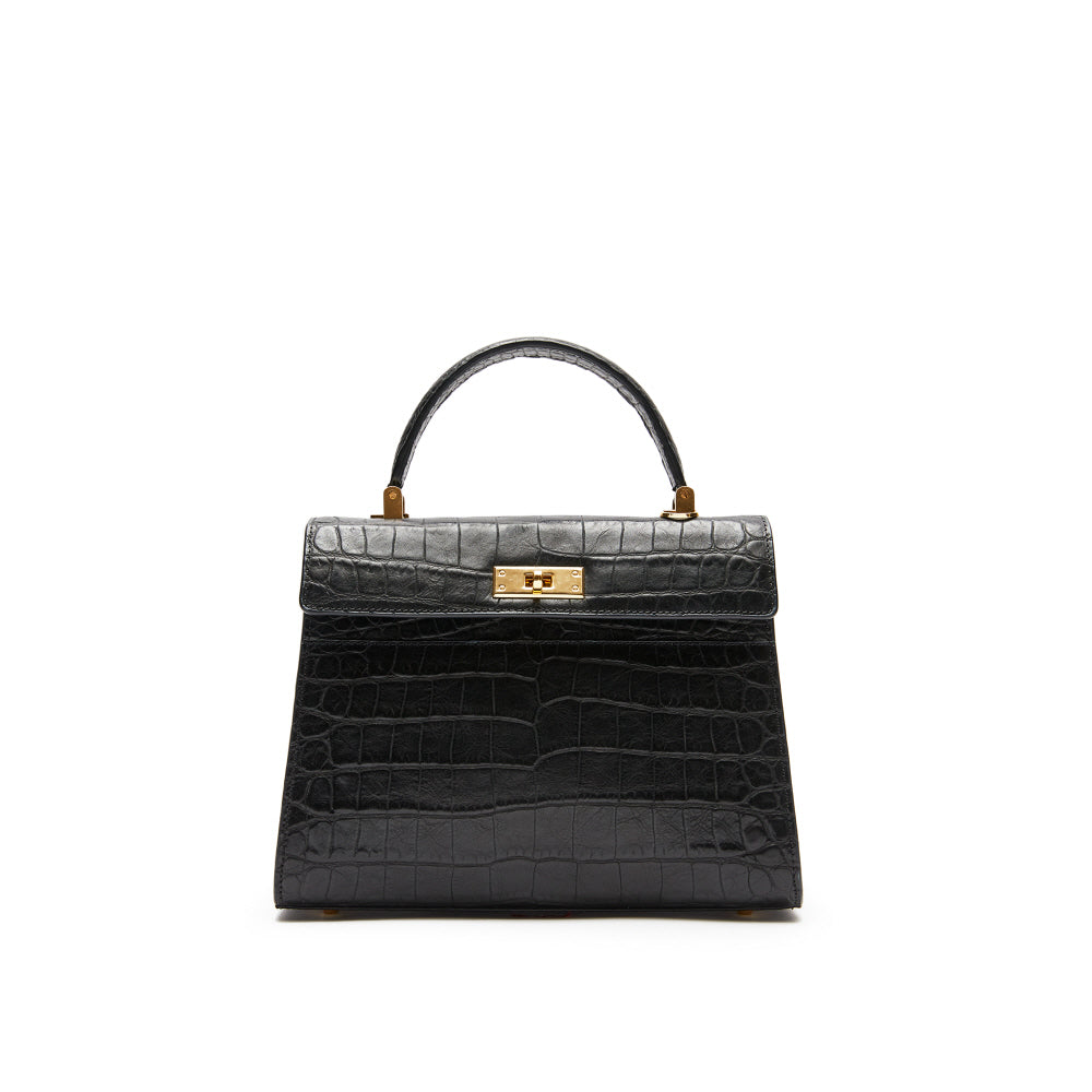 Jade Black Croc Small