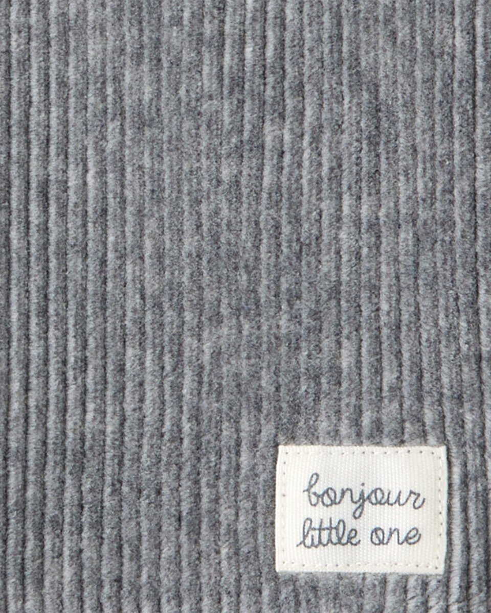 Jersey de terciopelo acanalado gris