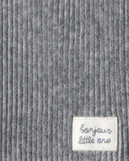Jersey de terciopelo acanalado gris
