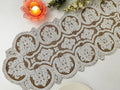 Jessica Pearl Beaded Burlap Table Runner