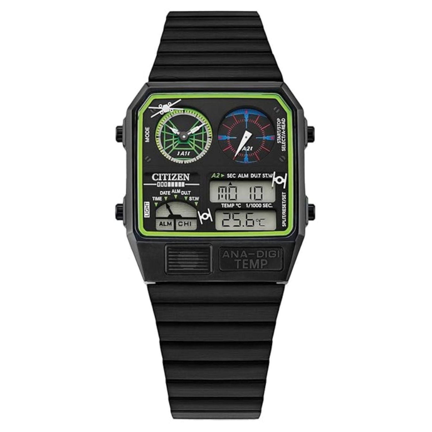 Citizen Analog-Digital Dual Display Watch — Black