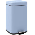 20L Fingerprint Proof Kitchen Bin with Foot Pedal & Removable Inner Bucket, Light Blue