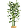 5ft Tall Artificial Bamboo Tree, Fake Bamboo Plant with Realistic Leaf and Natural Trunk, Decorative Fake Tree