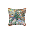 Jungle and City Meet Faux Silk Throw Pillow Cover